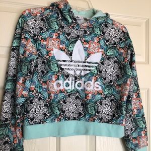 Like new Adidas crop hoodie, super cute!  Sz Med
